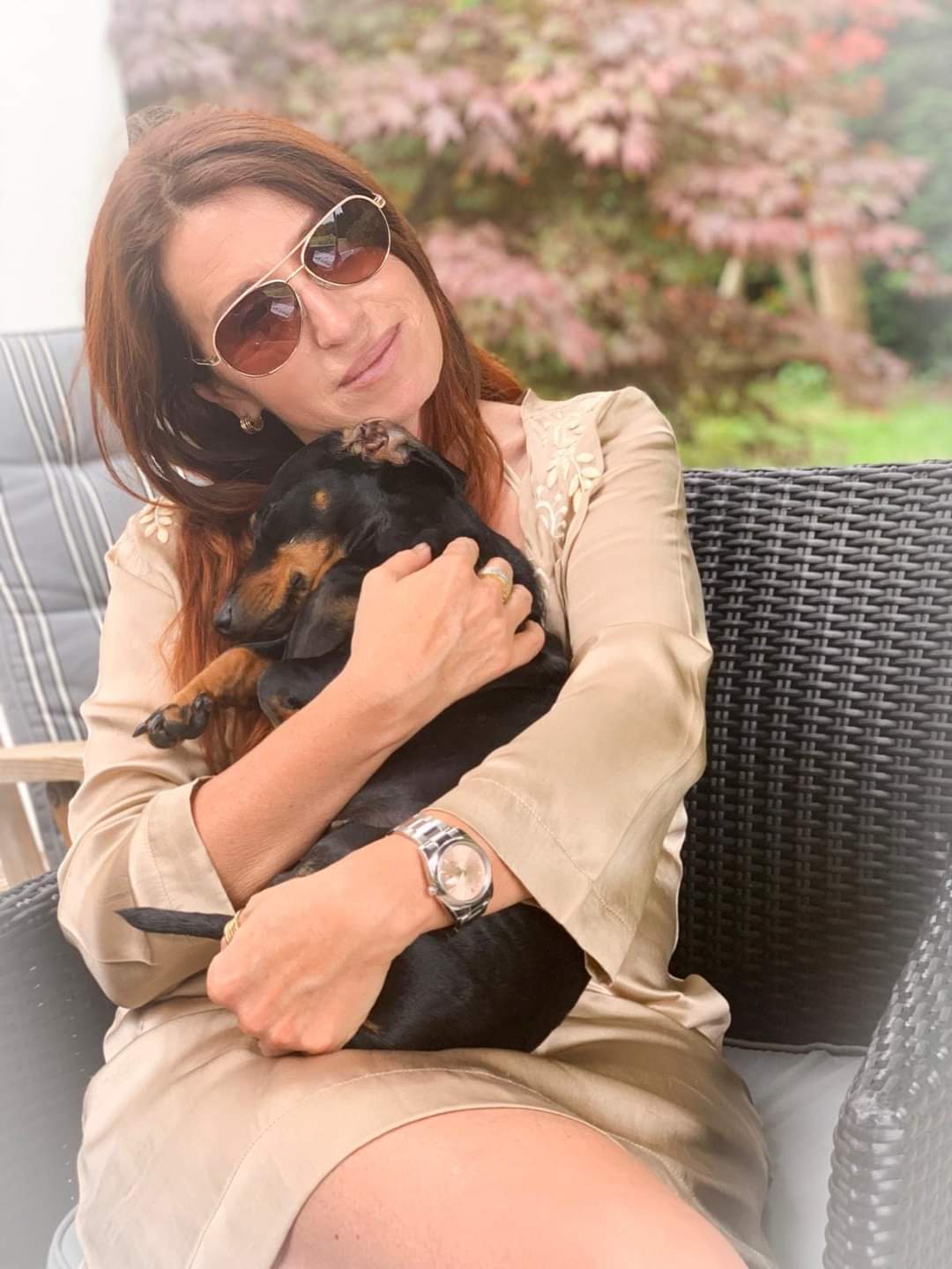 Brit Augustin mit Hund
