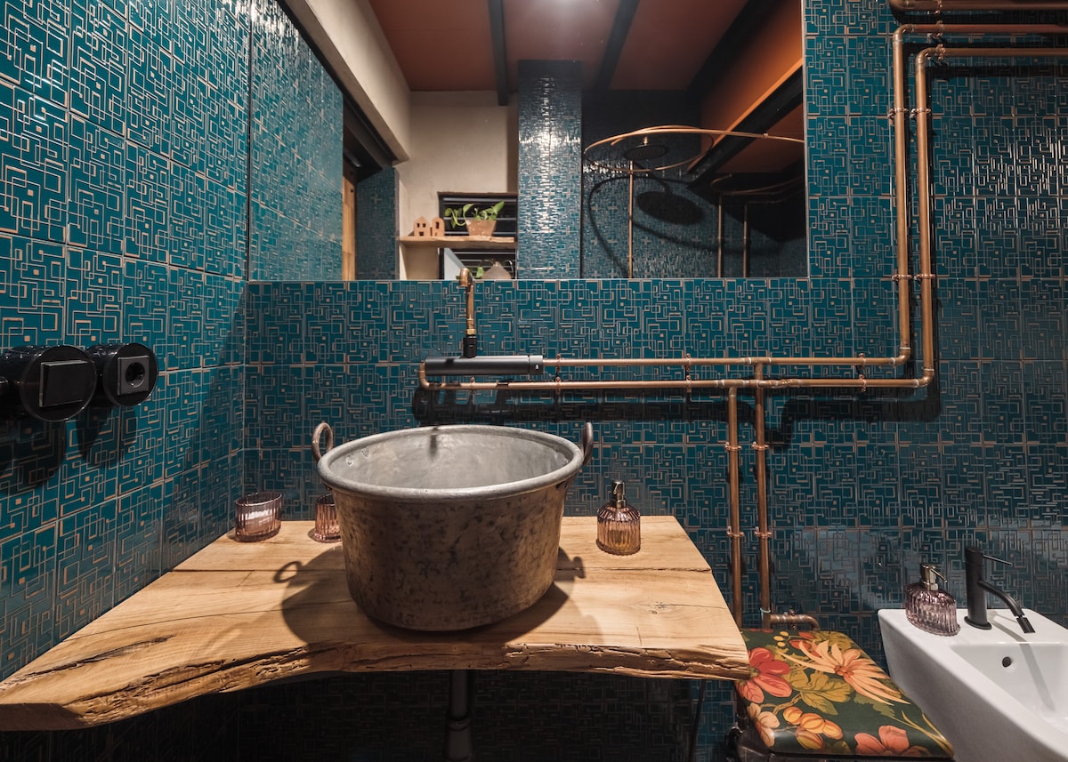 Sardinisches Loft Holzbalken