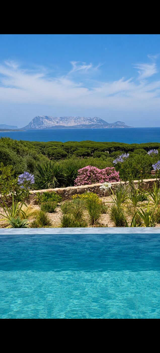 Infinity-Pool der Villa Aqua Paradiso mit Blick auf Tavolara